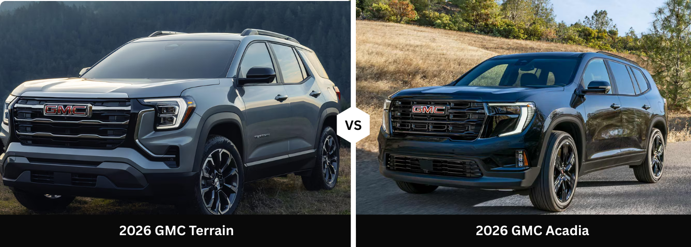 2026 GMC Terrain vs. 2026 GMC Acadia 2026 GMC Terrain vs. 2026 GMC Acadia