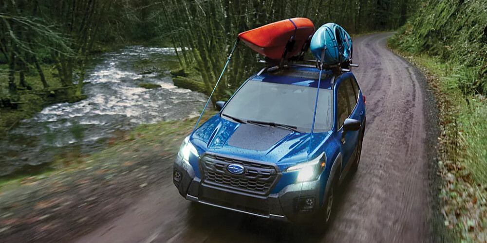 2025 Subaru Forester with kayaks 