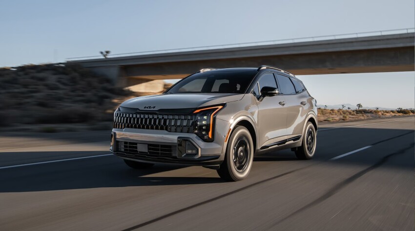 2026 Kia Sportage driving on freeway