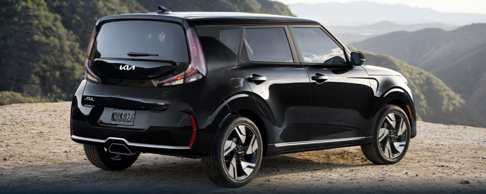 Black 2025 Kia Soul GT-Line on mountaintop