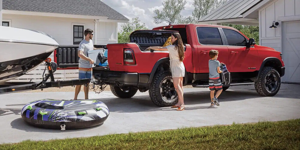 2020 RAM 1500 ready to tow a boat