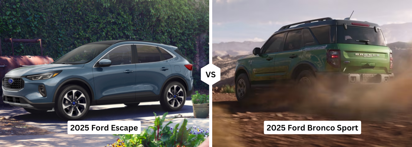 2025 Ford Escape vs. 2025 Ford Bronco Sport