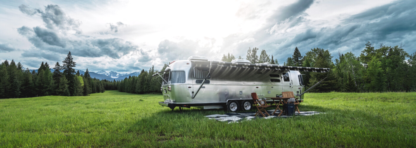 2026 Airstream Globetrotter exterior in grass