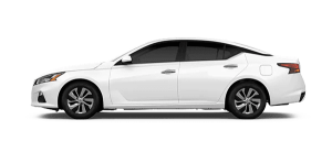 2019 Nissan Altima S Trim Side Profile of a White 2019 Nissan Altima S Trim