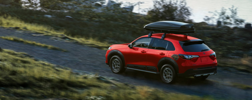 2026 Honda HR-V Sport with Available AWD and Honda Genuine Accessories shown in Milano Red