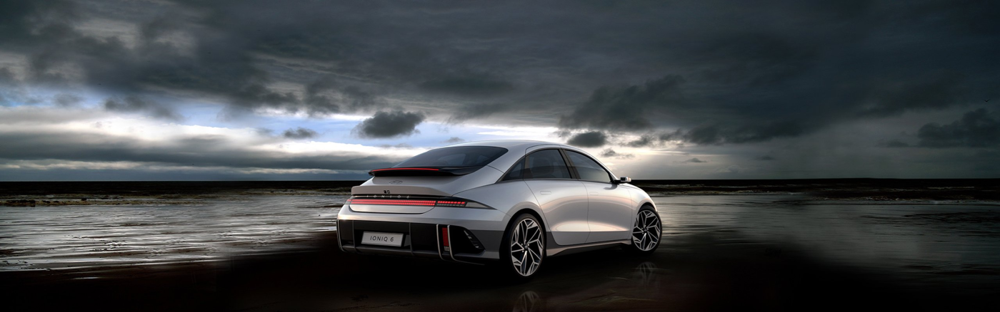2023 Hyundai IONIQ 6 at water's edge