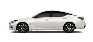 2019 Nissan Altima SR Trim Side Profile of a White 2019 Nissan Altima SR Trim