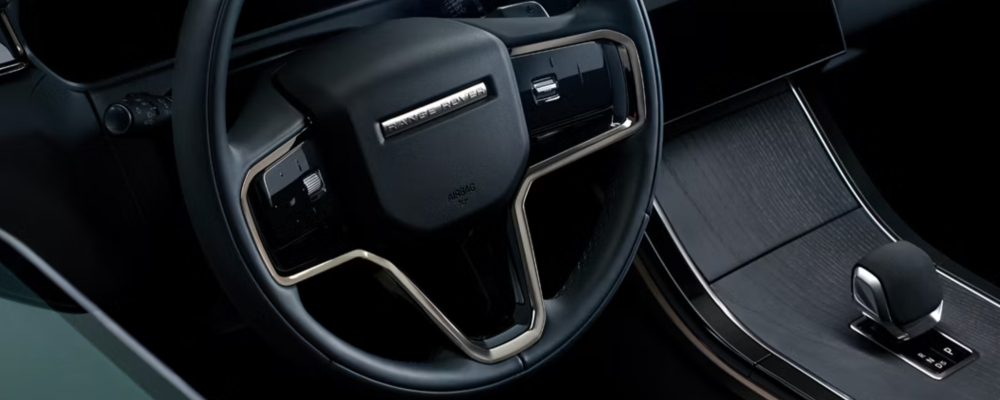 The steering wheel of this car is black. 