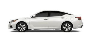 2019 Nissan Altima SV Trim Side Profile of a White 2019 Nissan Altima SV Trim