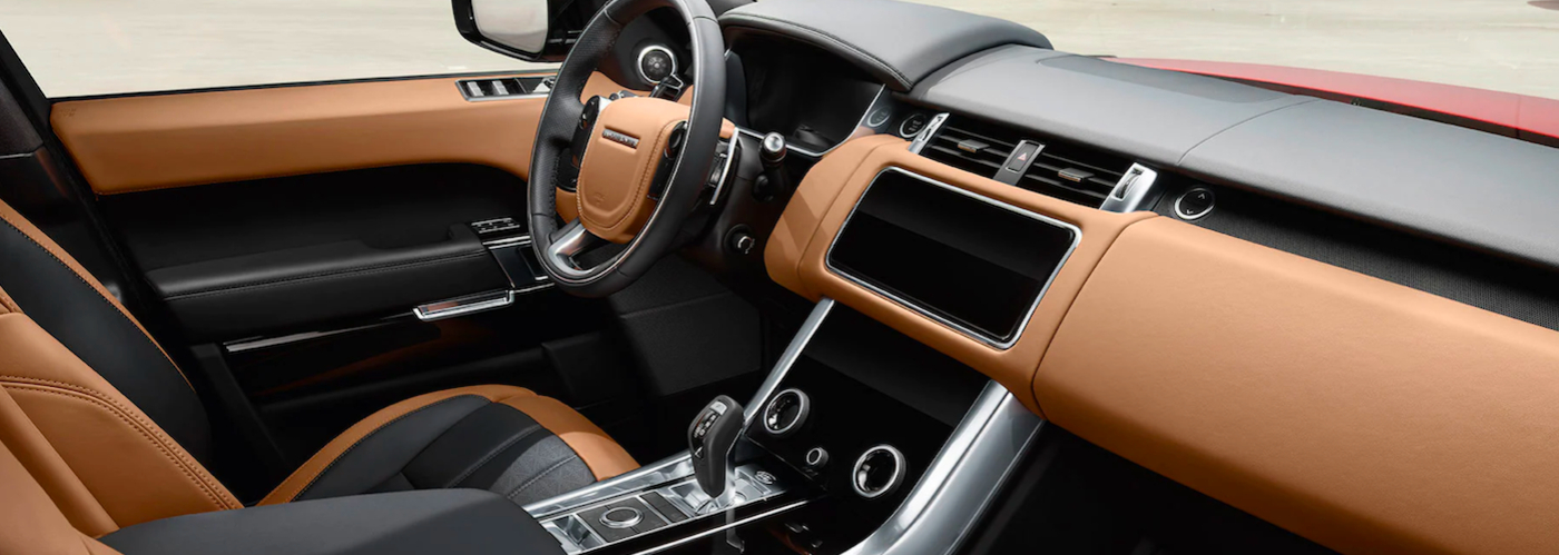 2022 Range Rover Sport with Semi-Aniline leather seats in Ebony/Vintage Tan