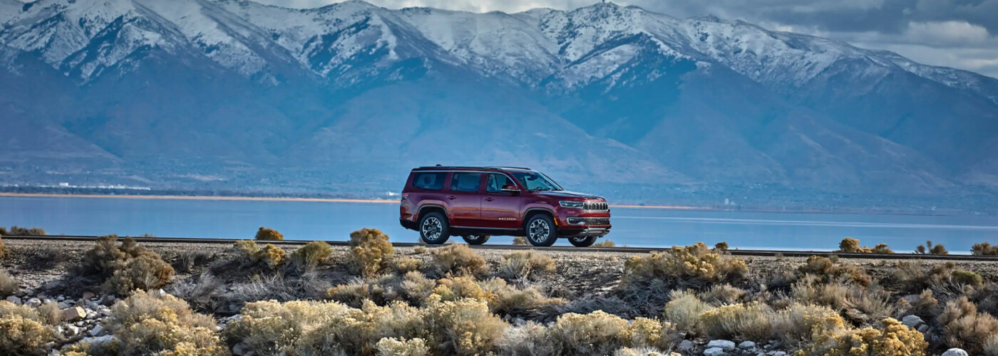 2022 Jeep Wagoneer with Mountains