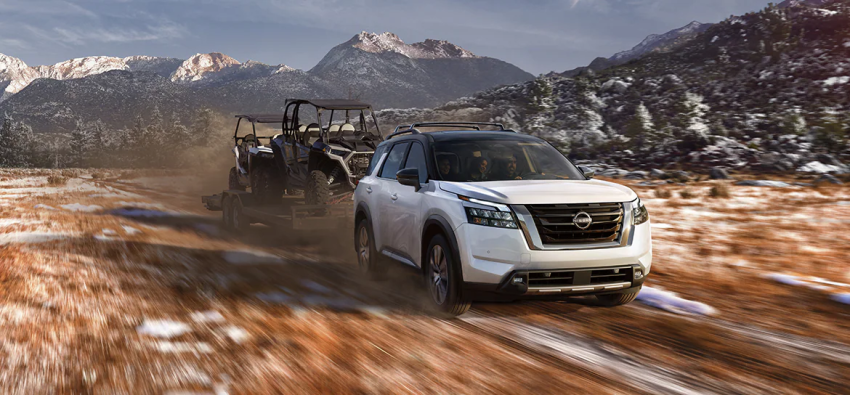 2024 Nissan Pathfinder Towing an ATV