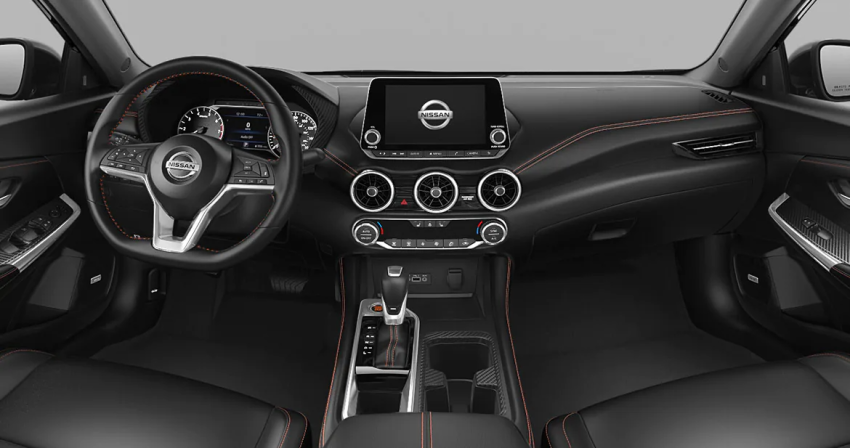 Nissan 2021 Sport Leather Charcoal Interior charcoal sport leatherette interior Nissan Sentra 2021
