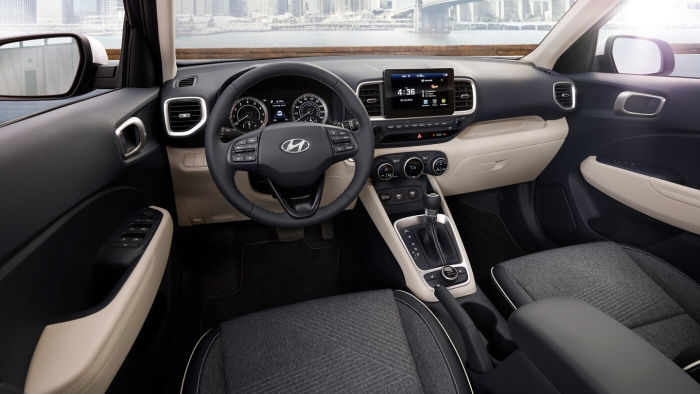 2022 Hyundai Venue grey interior