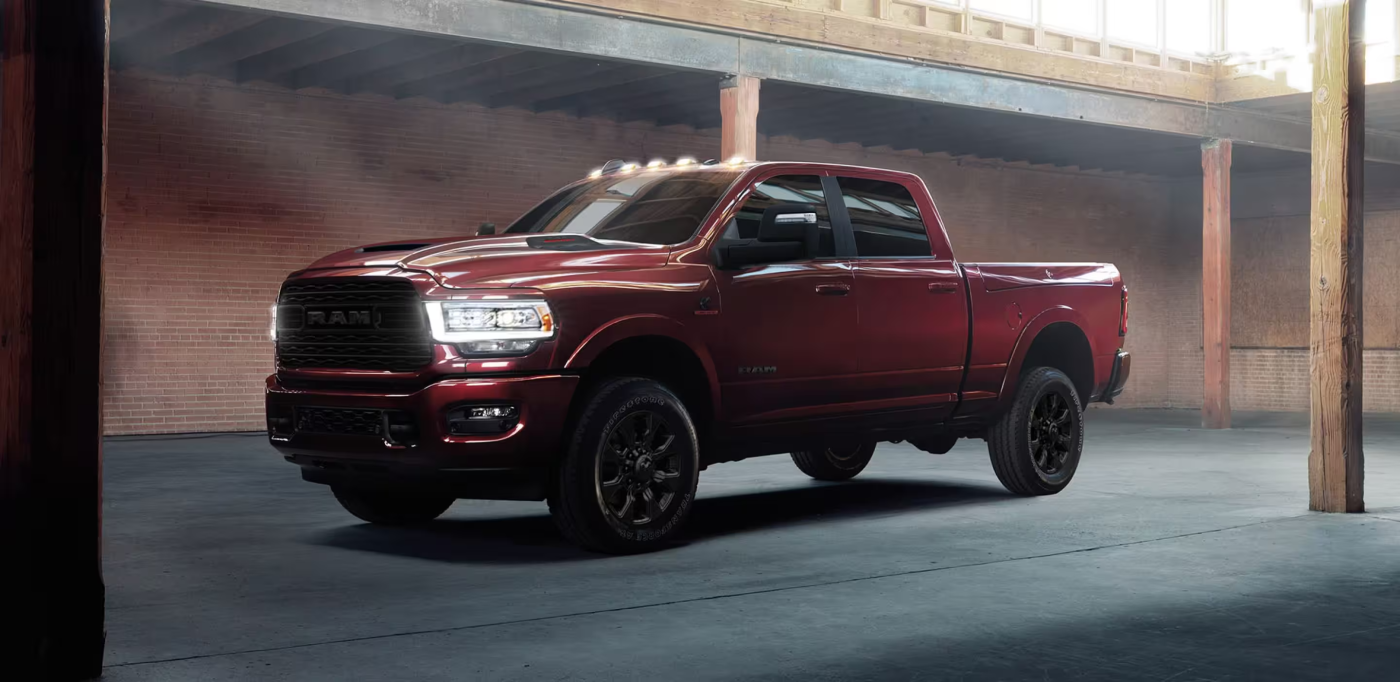 2024 RAM 2500 parked in garage