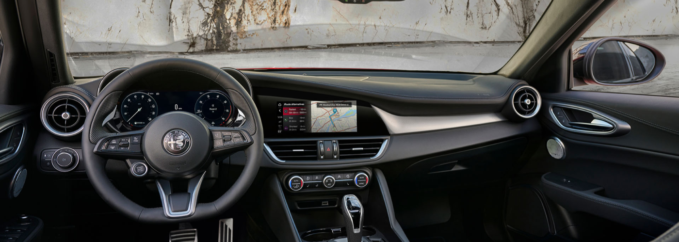 2025 Alfa Romeo Interior Interior shot from drivers side of Alfa Romeo Giulia
