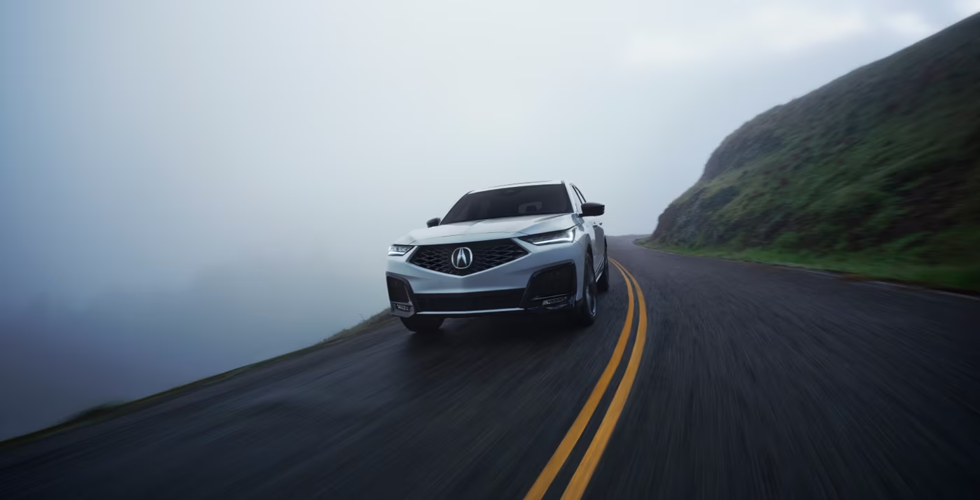 2025 Acura MDX Driving through Fog