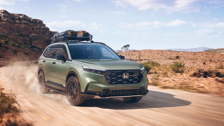 2026 Honda CR-V Trailsport Hybrid in Ash Green Metallic Color