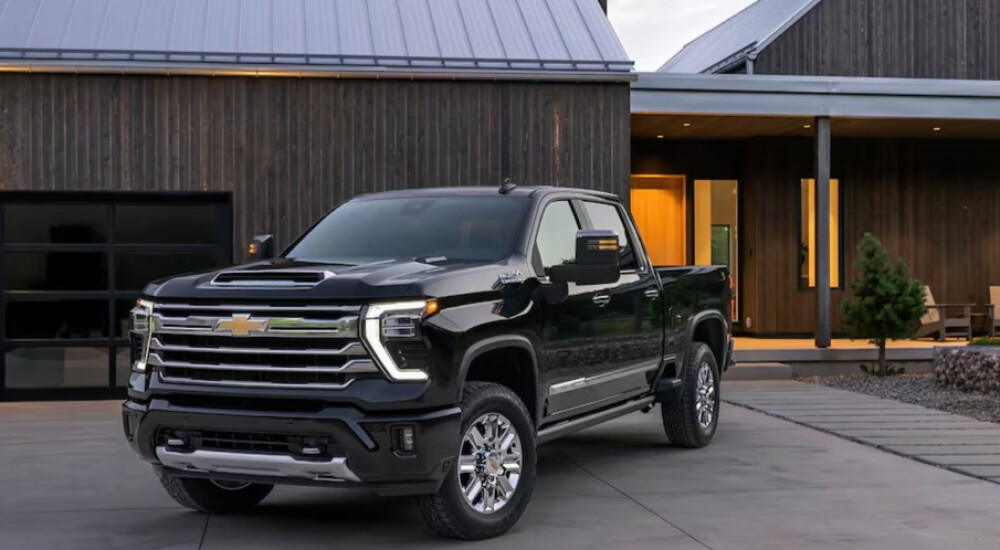 Black 2026 Chevrolet Silverado 1500 parked in driveway 