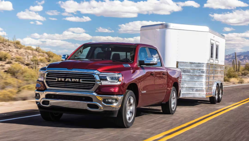 2024 RAM 1500 towing a trailer