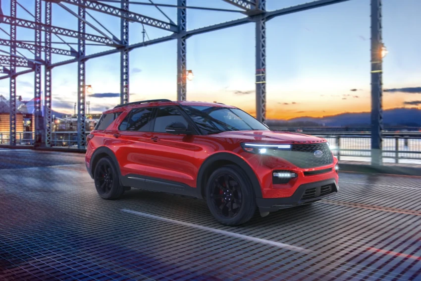 2022 Ford Explorer ST in Rapid Red