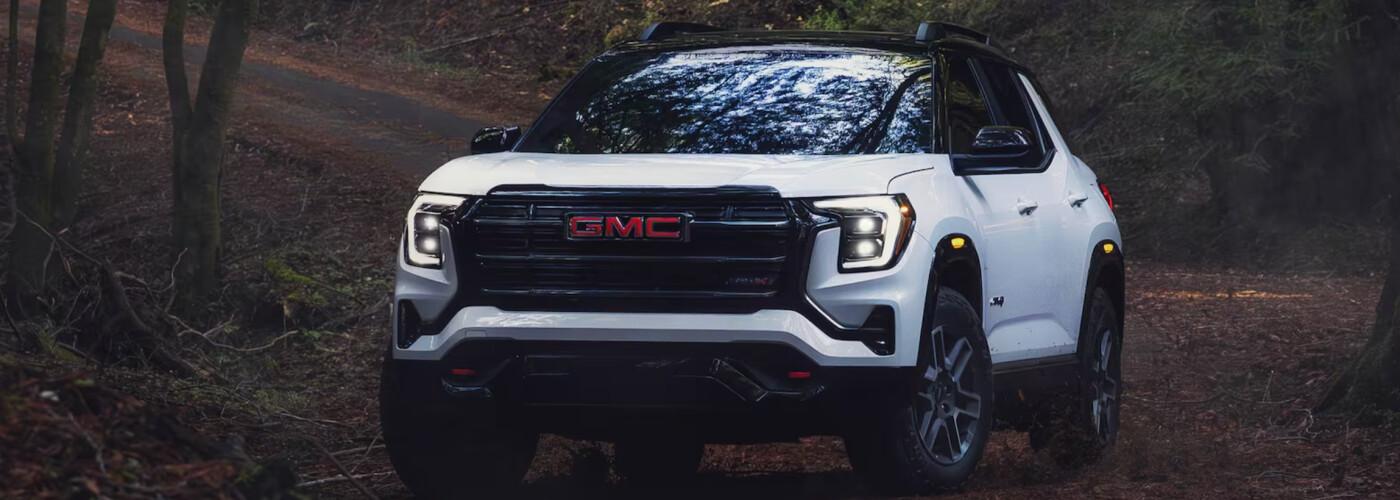 2026 GMC Terrain exterior driving on woodchips