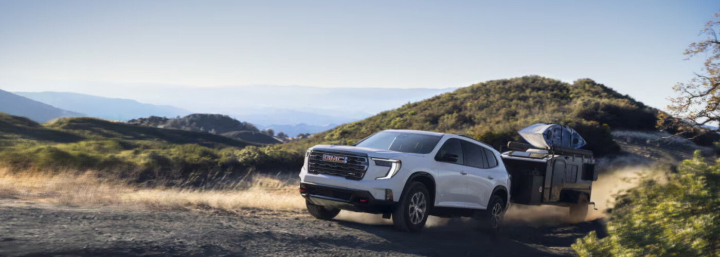 2025 GMC Acadia towing a trailer