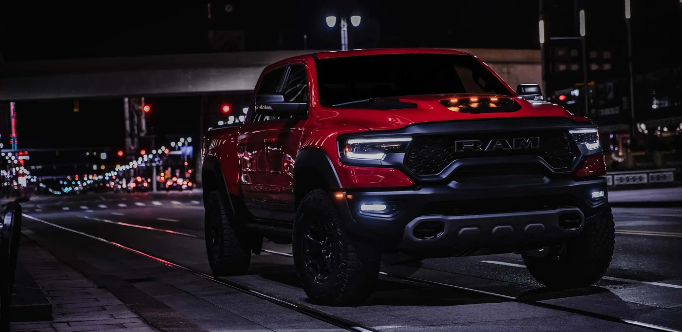 2022 Ram 1500 TRX Driving in the City at Night
