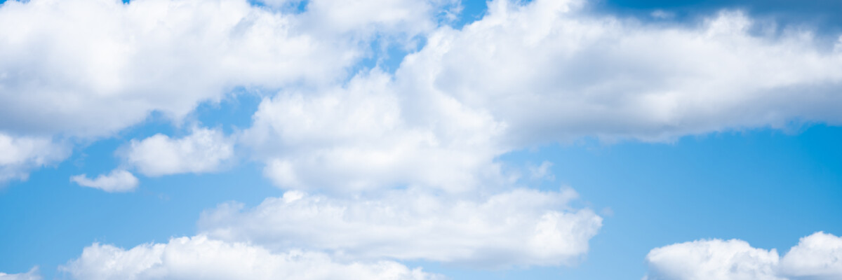 Clouds in front of a blue sky