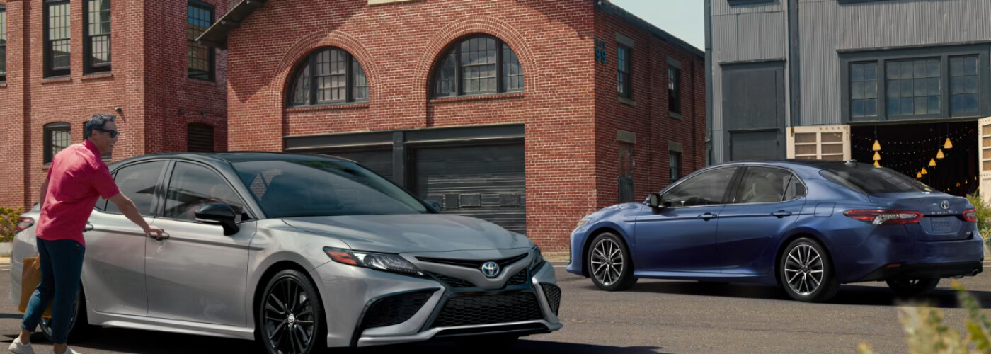 two parked cars