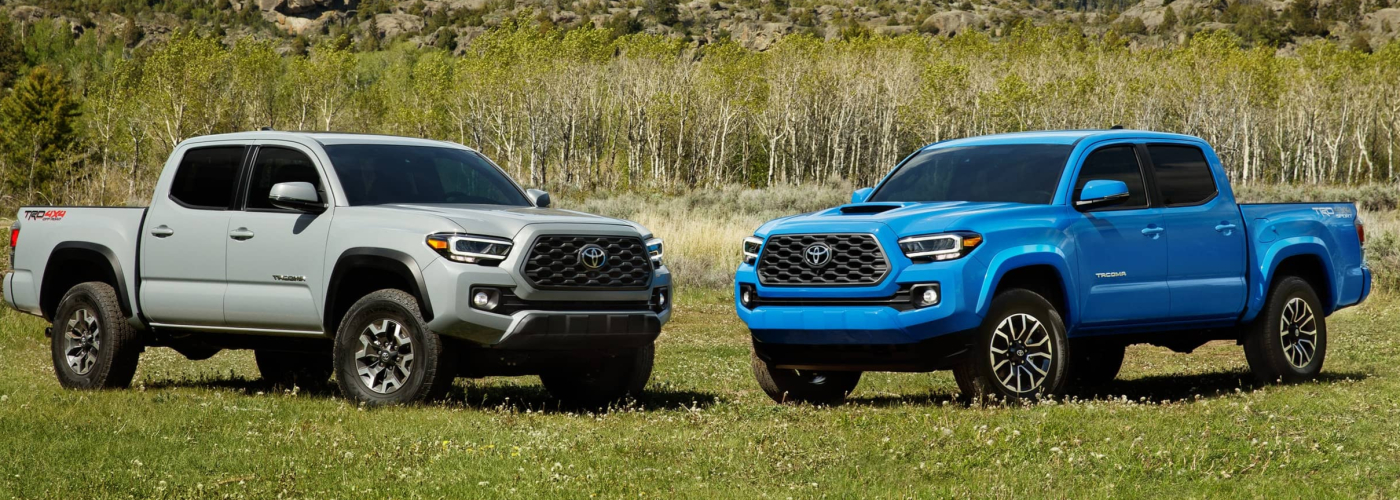2020 Toyota Tacoma models parked on grass