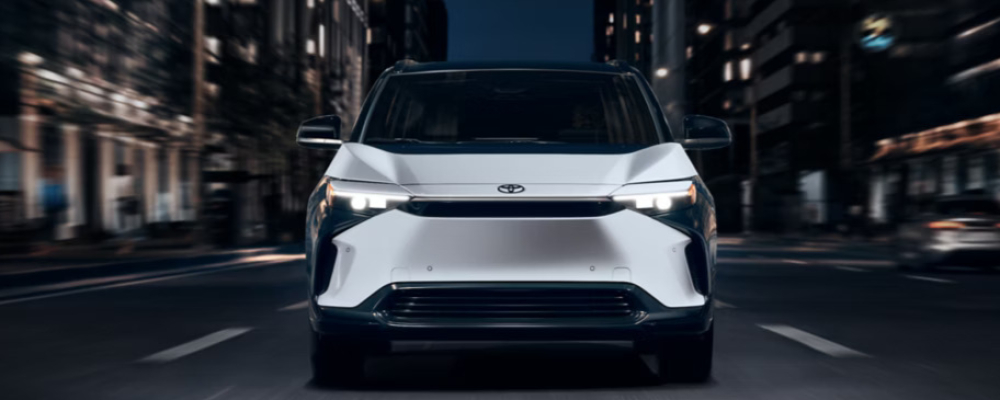 2025 Toyota bZ4X driving towards the camera