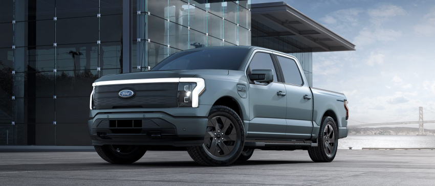 2023 Ford F-150 Lightning in Azure Gray