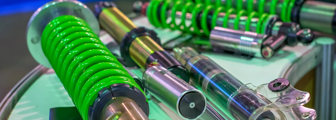 Shock absorbers Shock absorbers on a counter