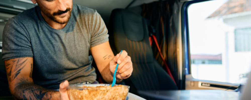 Healthy Meal Prep Trucker Eating Healthy Meal Prep