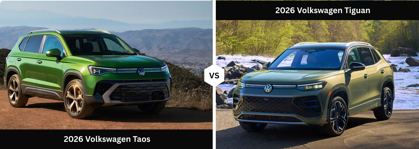 2026 Volkswagen Taos vs. 2026 Volkswagen Tiguan