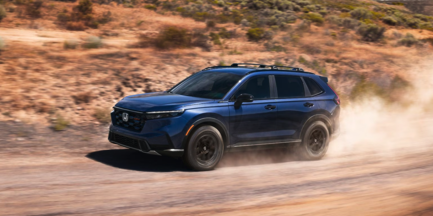2026 Honda CR-V TrailSport Hybrid in Canyon River Blue Metallic Color
