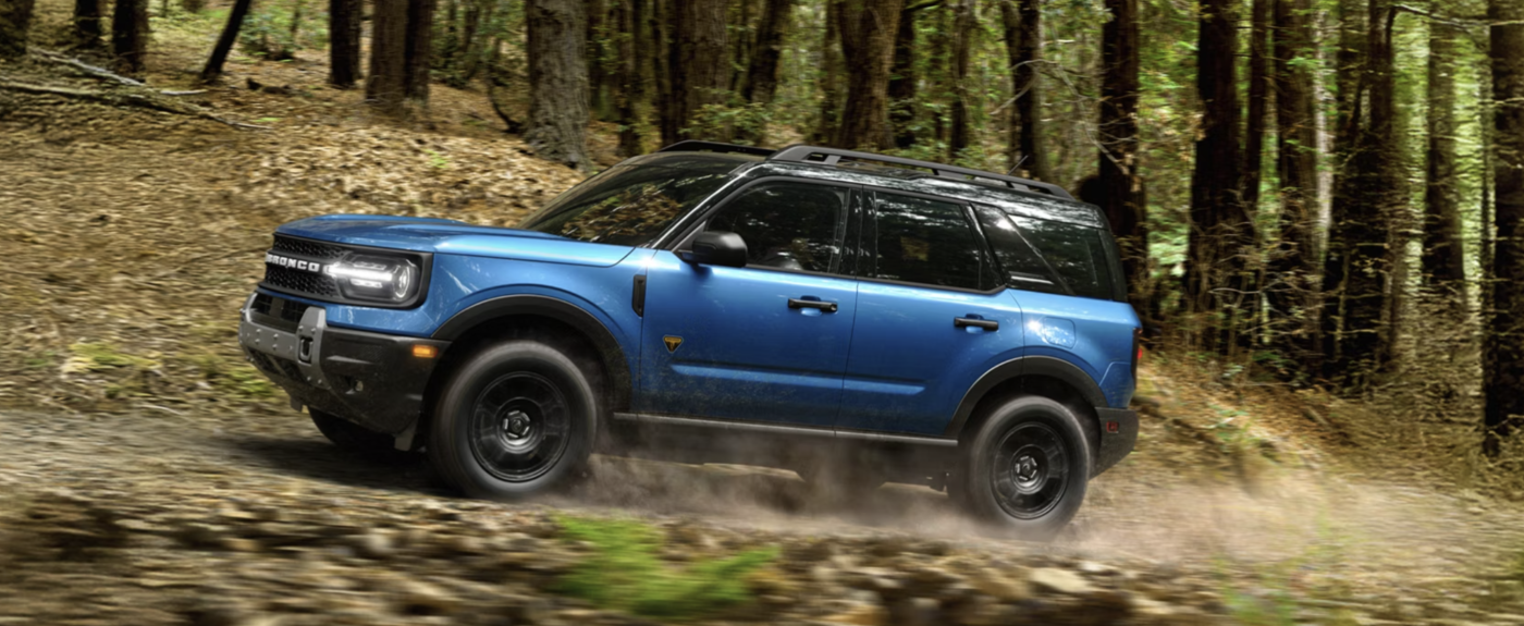 2026 Ford Bronco Sport Off-Roading Exterior Blue