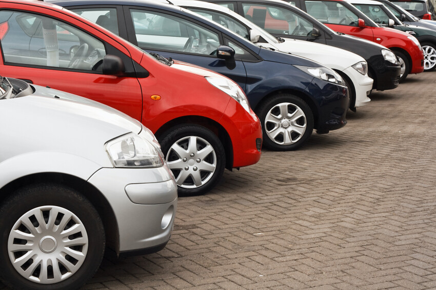 Used cars on a lot