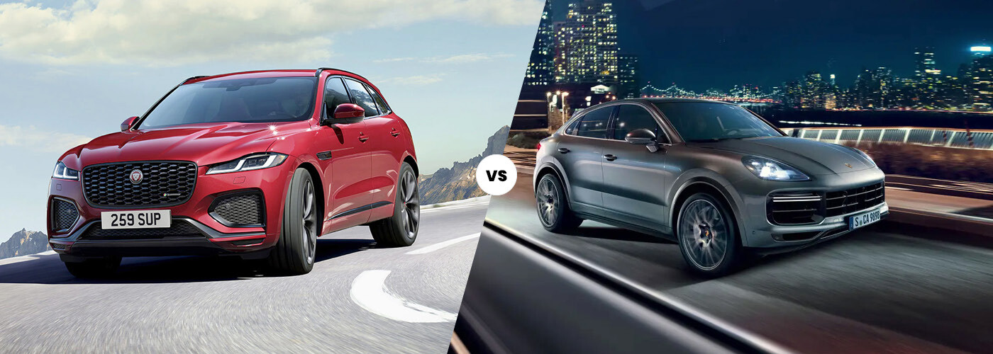 2021 Jaguar F-PACE vs. 2021 Porsche Cayenne 2021 Jaguar F-PACE vs. 2021 Porsche Cayenne