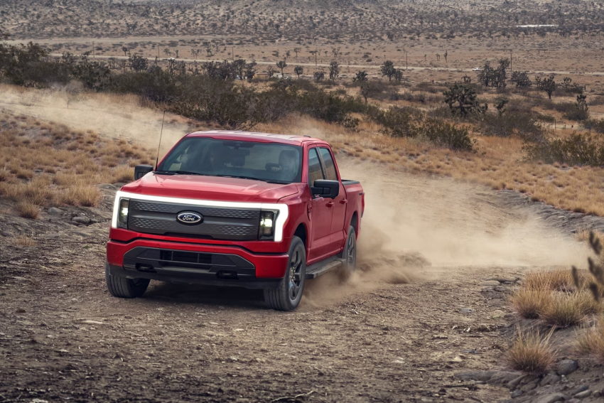 2024 Ford F-150 Lightning Driving on Dirt Road 2024 Ford F-150 Lightning Driving on Dirt Road