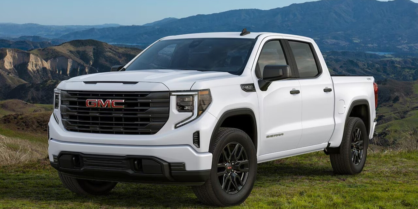 White 2026 GMC Sierra 1500 in field