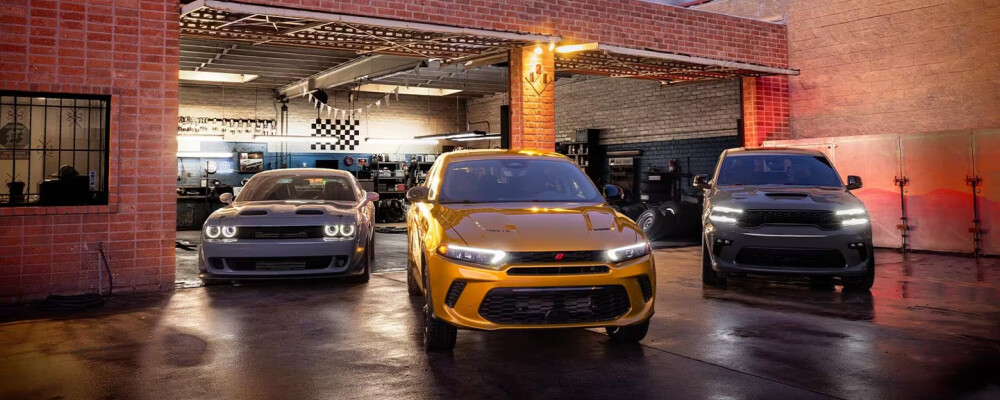 2024 Dodge Hornet Models parked outside garage