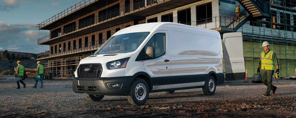 2026 Ford Transit Van Parked on a Jobsite