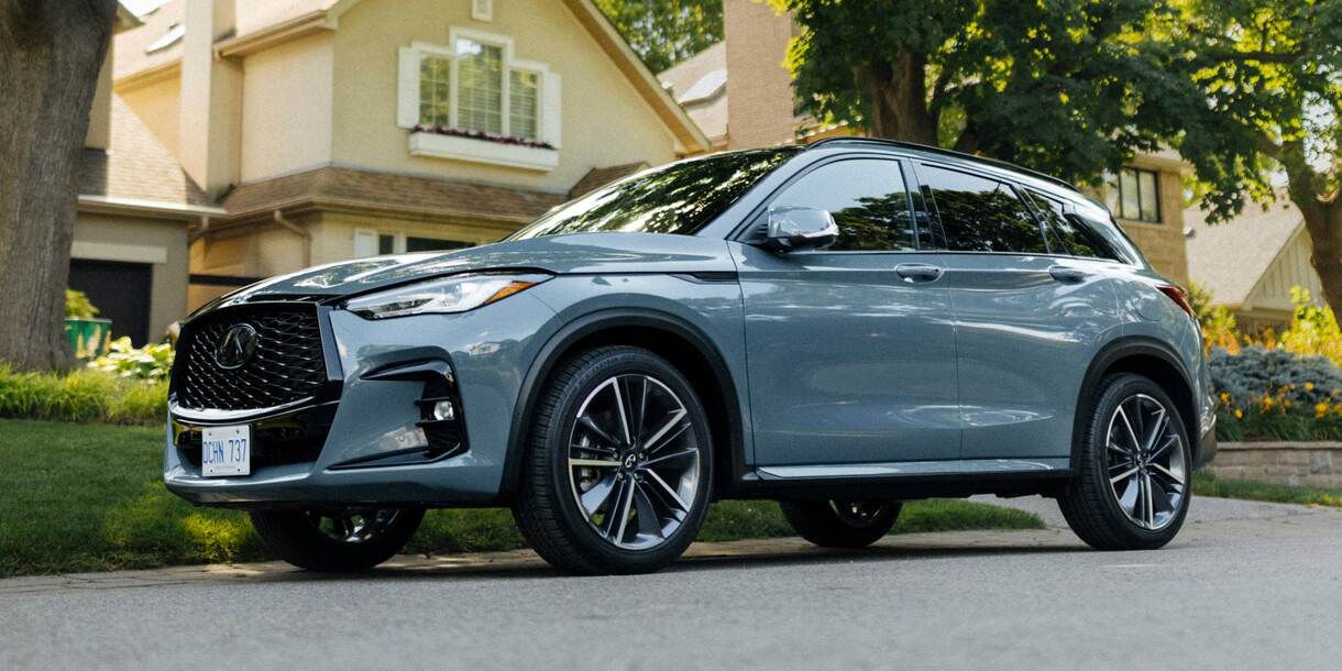 2025 INFINITI QX50 2025 INFINITI QX50 parked in front of house