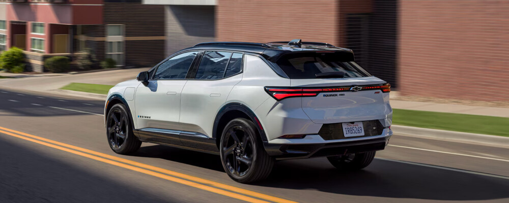 2026 Chevy Equinox EV driving on road