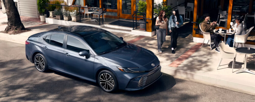 2026 Toyota Camry exterior parked outside cafe