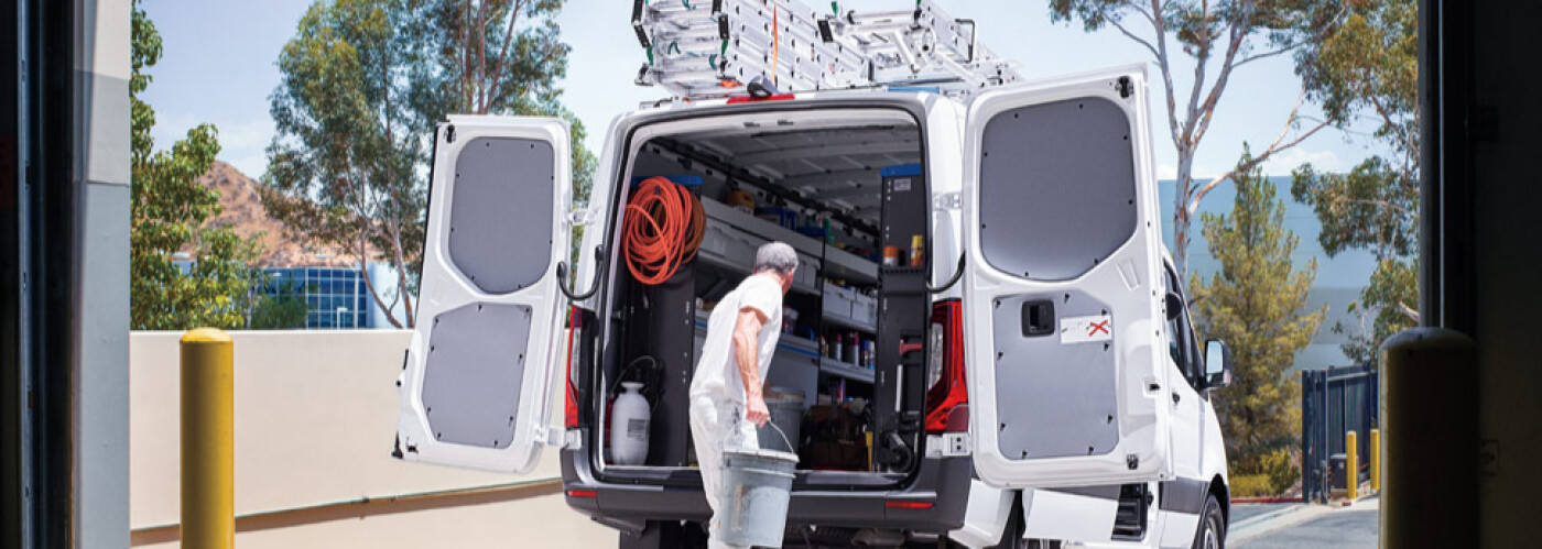 2020 Mercedes-Benz Sprinter Cargo Van interior back door open