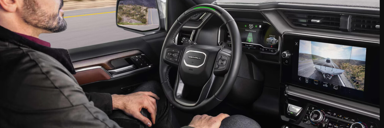 Man driving using GMC Super Cruise