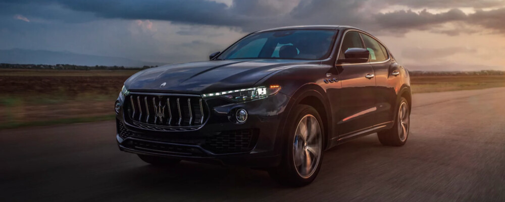 exterior shot of Maserati Levante vehicle driving